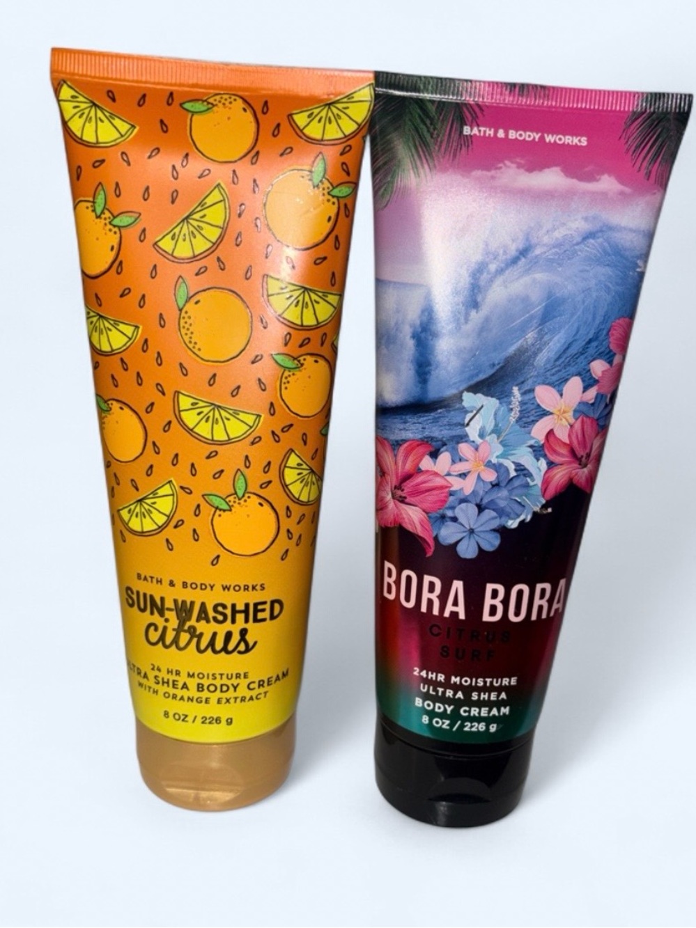 Bath & Body Works Sun-Washed Citrus + Bora Bora Citrus Surf Body Cream Bundle